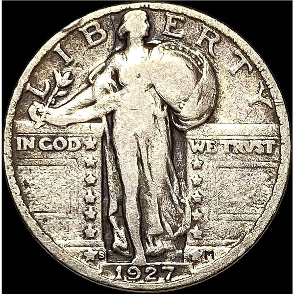 1927-S Silver Standing Liberty Quarter LIGHTLY CIRCULATED