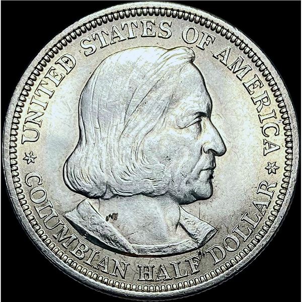 1893 Silver Columbian Exposition Half Dollar GEM BU