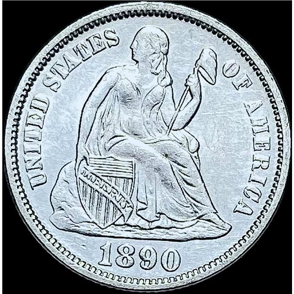1890 Seated Liberty Dime CHOICE BU
