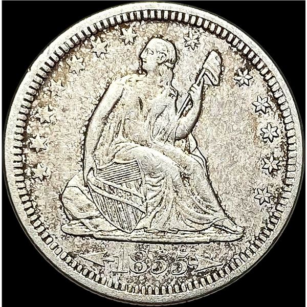 1855 Seated Liberty Silver Quarter CLOSELY UNCIRCULATED