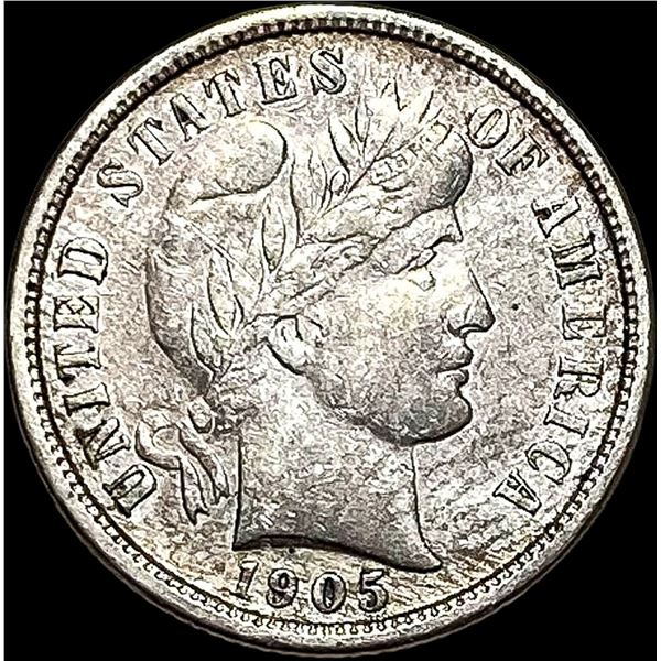 1905-S Silver Barber Dime CLOSELY UNCIRCULATED