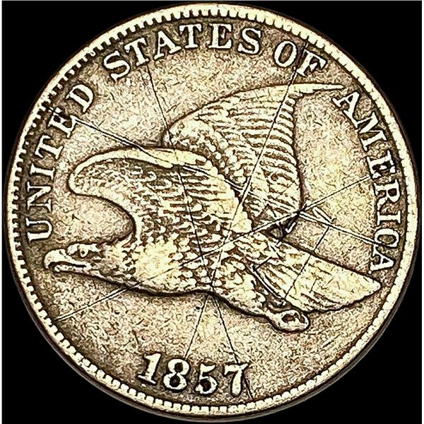 1857 Copper-Nickel Flying Eagle Cent HIGH GRADE