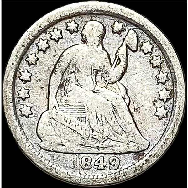 1849-O Seated Liberty Half Dime LIGHTLY CIRCULATED