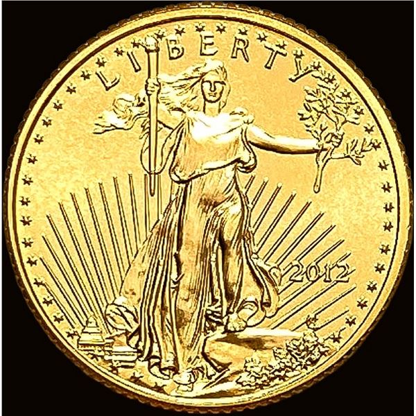 2012 1/10 oz Gold American Eagle $5 SUPERB GEM BU