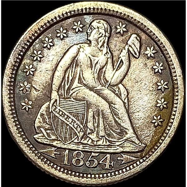 1854-O Silver Seated Liberty Dime CLOSELY UNCIRCULATED