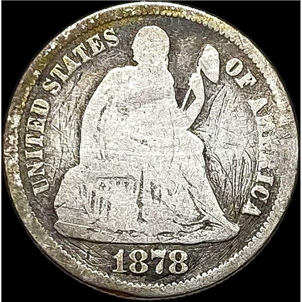 1878-CC Silver Seated Liberty Dime NICELY CIRCULATED
