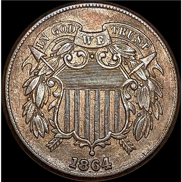 1864 Two-Cent Piece CLOSELY UNCIRCULATED
