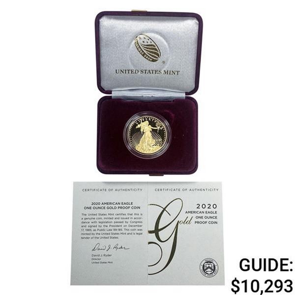 2020 American Eagle 1OZ Gold Proof Coin w/ Case