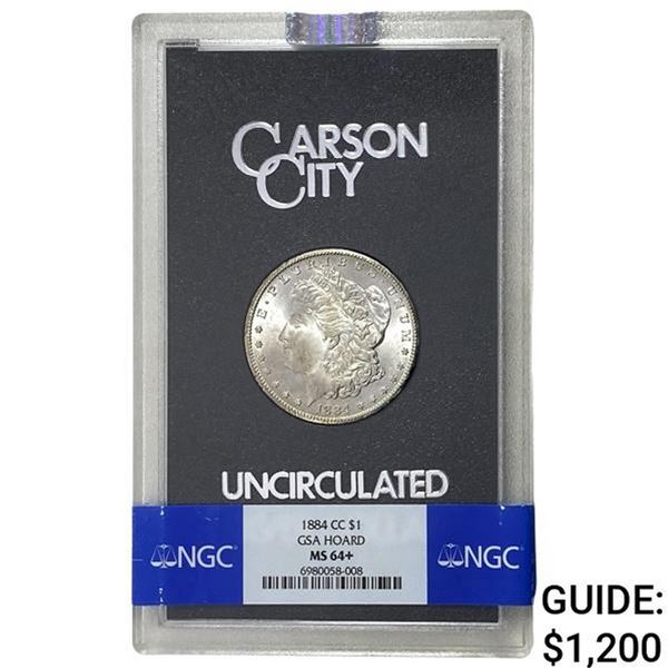 1884-CC Morgan Silver Dollar NGC MS64+