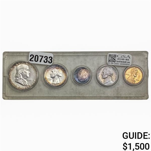 1951 U.S. 1C-50C Proof Set