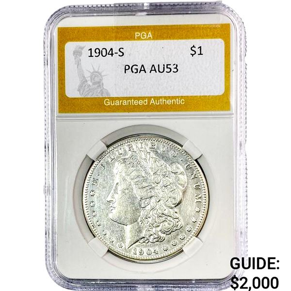 1904-S Morgan Silver Dollar PGA AU53
