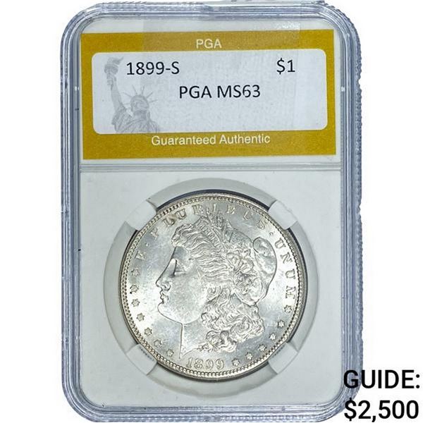1899-S Morgan Silver Dollar PGA MS63