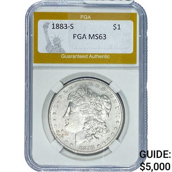 1883-S Morgan Silver Dollar PGA MS63