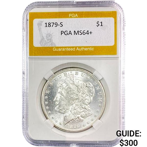 1879-S Morgan Silver Dollar PGA MS64+