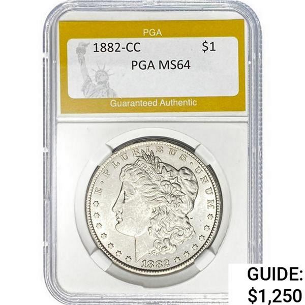 1882-CC Morgan Silver Dollar PGA MS64