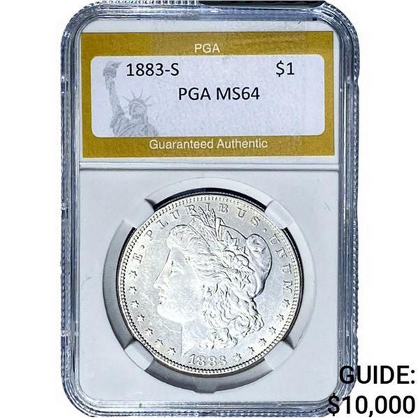 1883-S Morgan Silver Dollar PGA MS64
