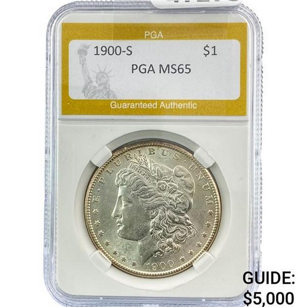 1900-S Morgan Silver Dollar PGA MS65