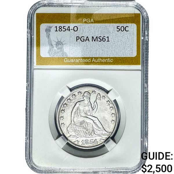 1854-O Seated Liberty Half Dollar PGA MS61