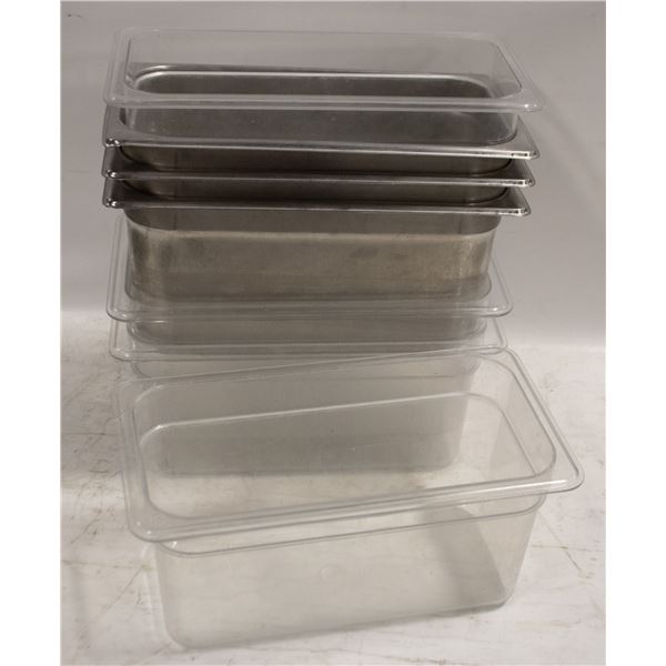 BAILIFF SEIZURE: 7 ASSORTED 1/3RD SIZE S/S & POLY