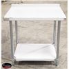 Image 1 : NEW 30" X 36" S/S WORK TABLE  W/ 2"  BACK SPLASH &