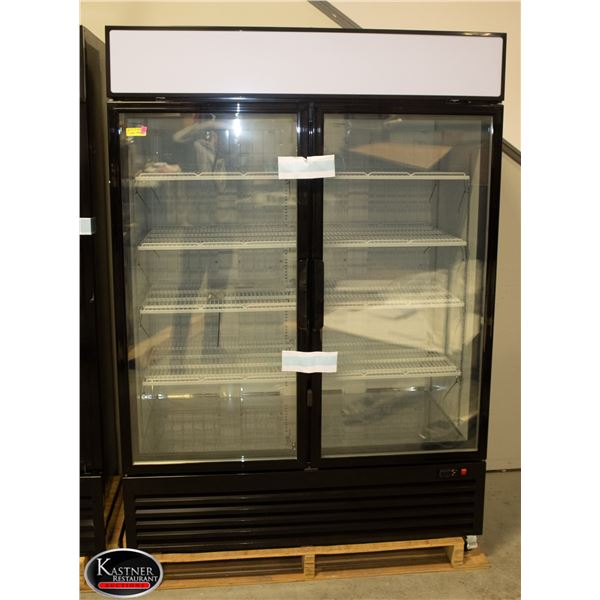 NEW 1032L DOUBLE HINGED GLASS DOOR FREEZER