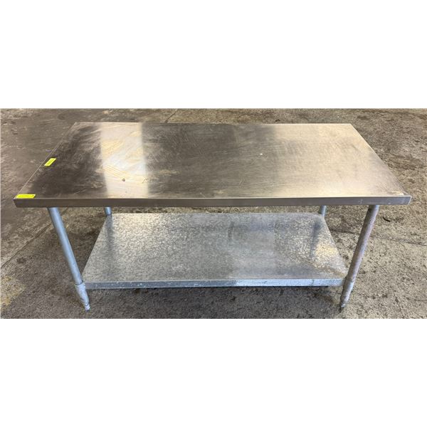 60" X 30" X 30" STAINLESS STEEL WORK TABLE W/