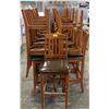Image 1 : 22 BAR HEIGHT WOOD CHAIRS