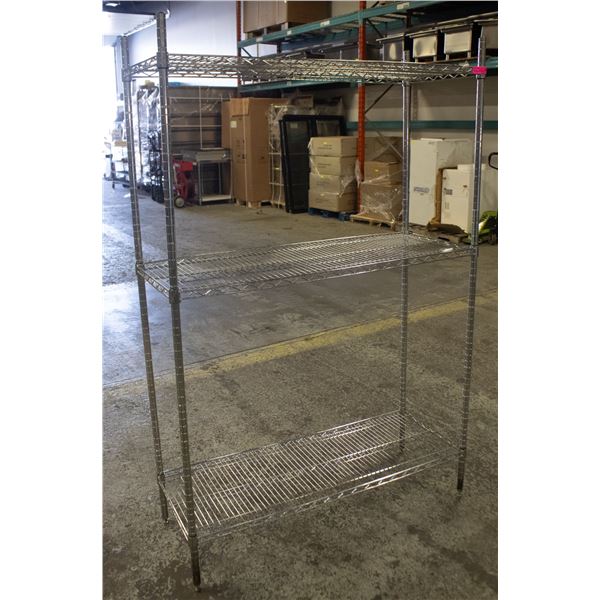 BAILIFF SEIZURE: 18" X 48" X 73" 3 TIER CHROME