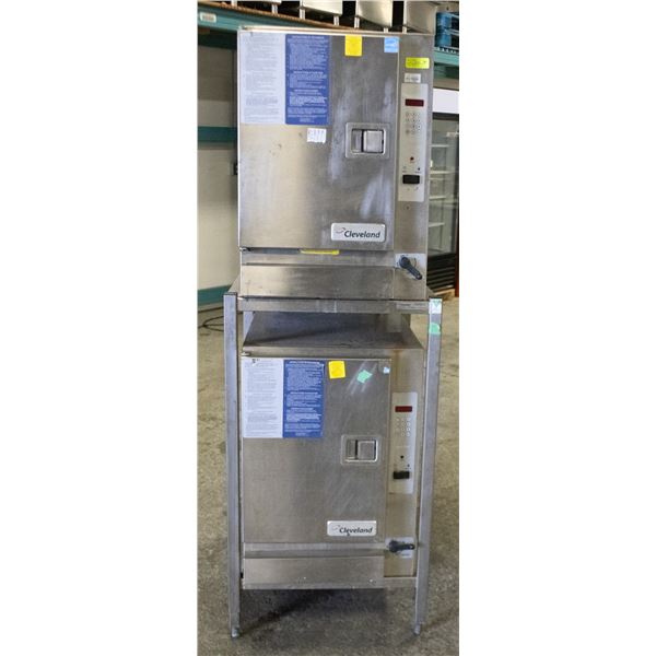 CLEVELAND DOUBLE STACKED STEAM CHEF OVENS