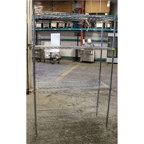 BAILIFF SEIZURE: 4 TIER 18" X 48"X 74" CHROME