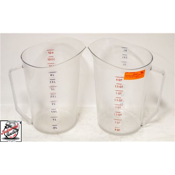 BAILIFF SEIZURE: 2 CAMBRO 4 QT POLYCARB MEASURING