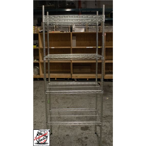 BAILIFF SEIZURE: 18" X 30" X 75" CHROME METRO RACK