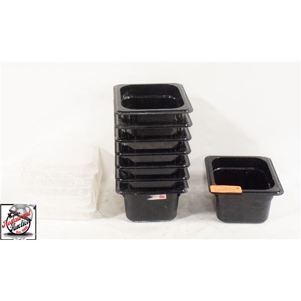 BAILIFF SEIZURE: 8 CAMBRO 1/6 PLASTIC INSERTS W/