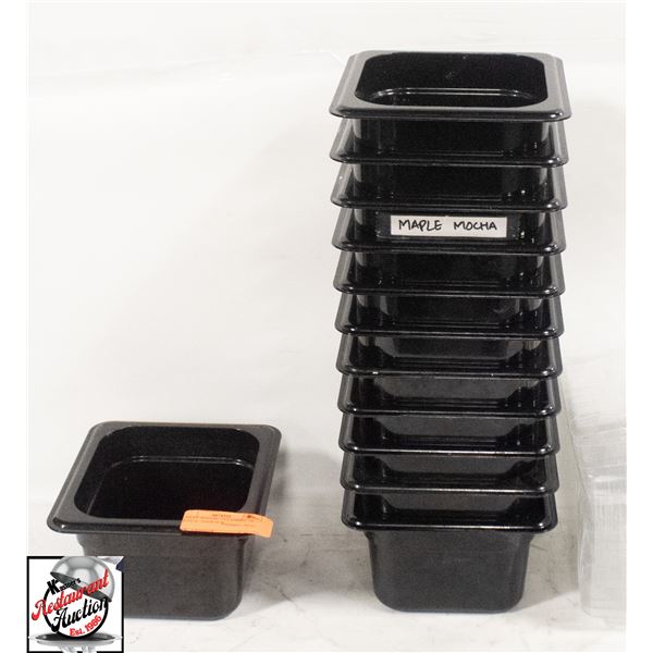 BAILIFF SEIZURE: 12 CAMBRO 1/6 PLASTIC INSERTS W/