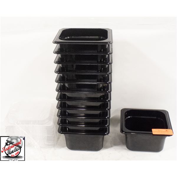 BAILIFF SEIZURE: 12 CAMBRO 1/6 PLASTIC INSERTS W/