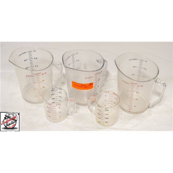 BAILIFF SEIZURE: 5 ASSORTED POLYCARB MEASURING