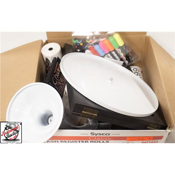 BAILIFF SEIZURE: BOX OF ASSORTED MISC ITEMS