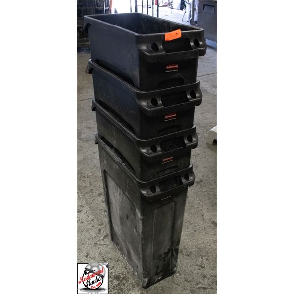 BAILIFF SEIZURE: 4 RUBBERMIAD SLIM JIM GARBAGE