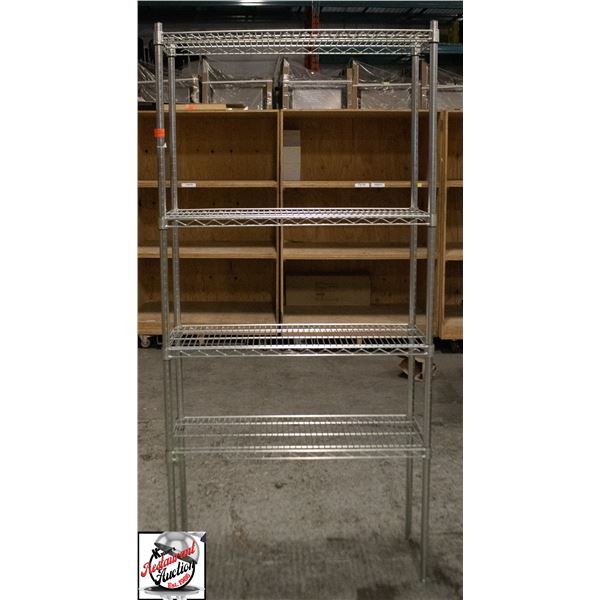 BAILIFF SEIZURE: 36" X 14" X 74" CHROME METRO RACK