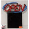 Image 1 : BAILIFF SEIZURE: 21" X 20" ELECTRIC NEON OPEN SIGN