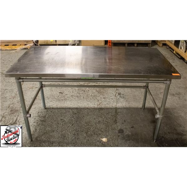 BAILIFF SEIZURE: 60" X 30" X 35" S/S WORKTABLE