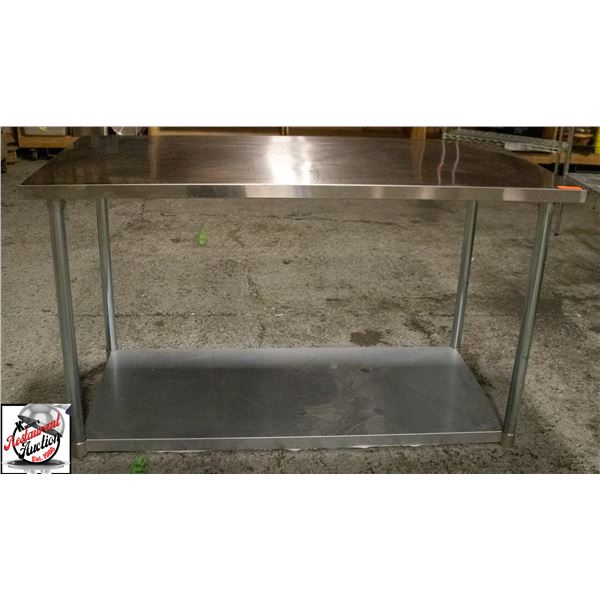 BAILIFF SEIZURE: 60" X 30" X 35" S/S WORKTABLE W/