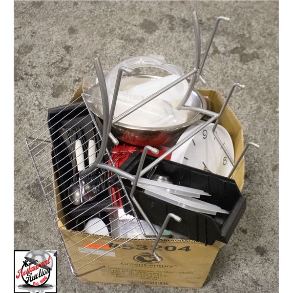 BAILIFF SEIZURE: LARGE BOX OF ASSORTED RESTAURANT