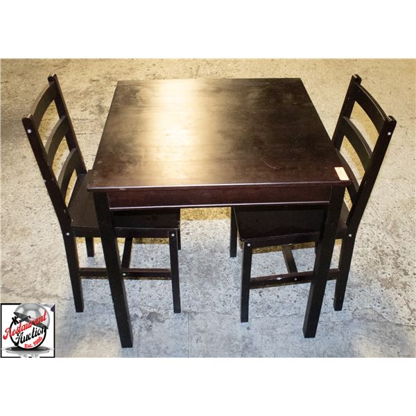 BAILIFF SEIZURE: 29" X 29" X 29" WOOD TABLE W/ 2