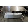 Image 1 : BAILIFF SEIZURE: 60" X 30" X 35" S/S WORKTABLE W/