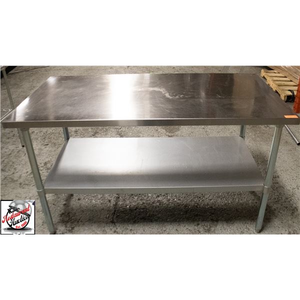 BAILIFF SEIZURE: 72" X 30" X 35" S/S WORKTABLE W/