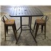 Image 1 : BAILIFF SEIZURE: METAL TABLE W/ 2 METAL CHAIRS