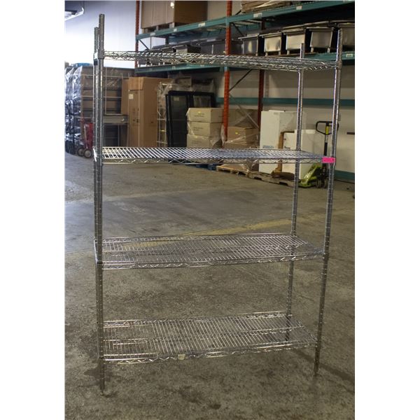 BAILIFF SEIZURE: 18" X 48" X 74" 4 TIER CHROME METRO RACK