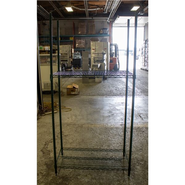 BAILIFF SEIZURE:2 TIER 18" X 36" X 74" GREEN EPOXY