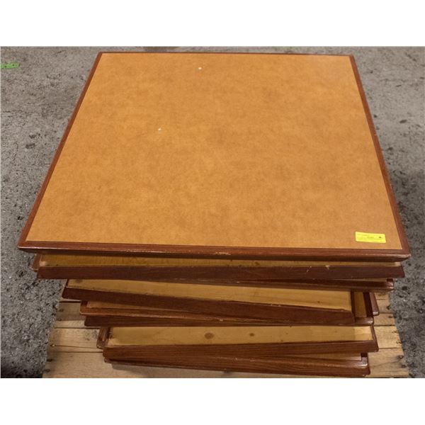 PALLET OF 12 ASSORTED WOOD TABLE TOPS